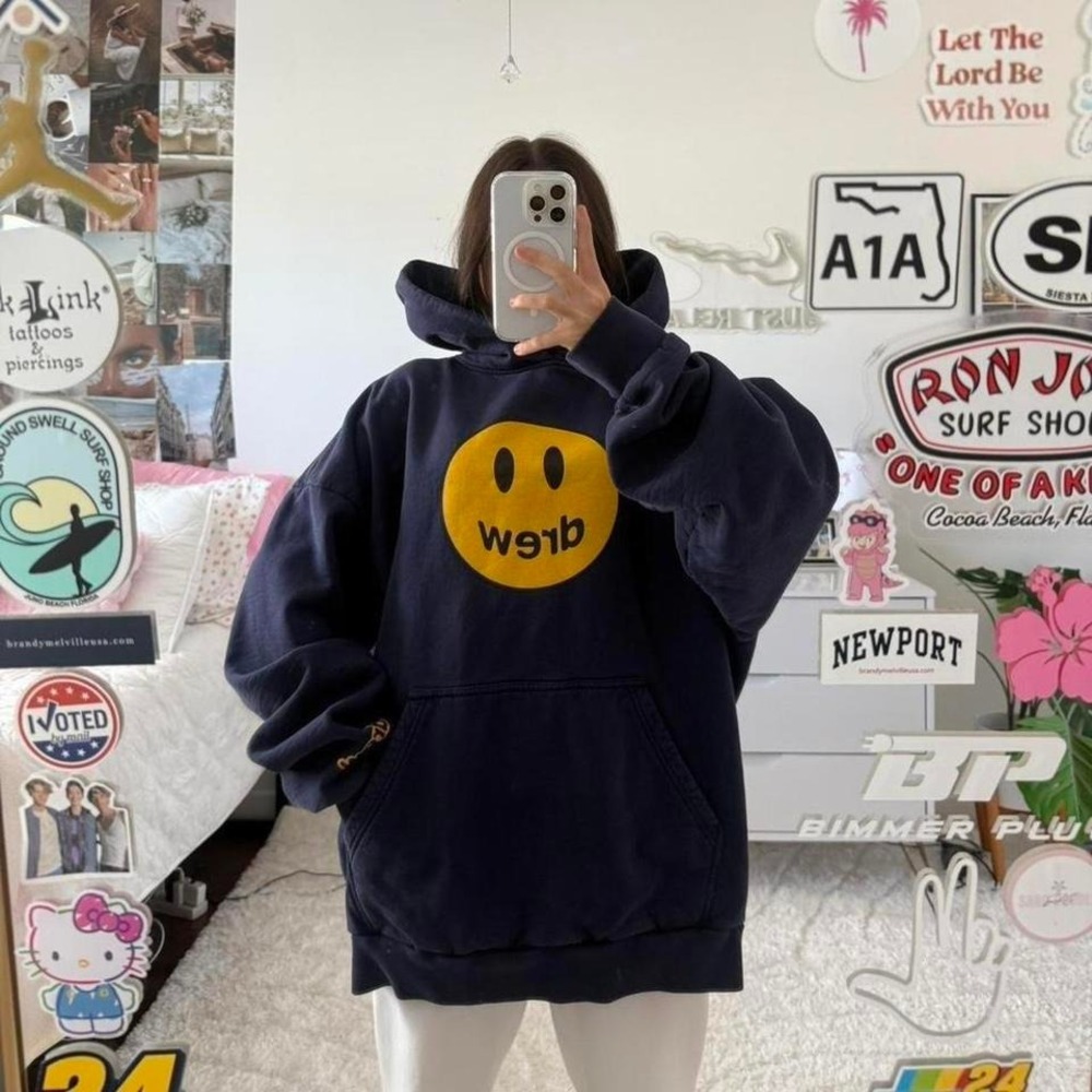 dark navy blue Drew House hoodie - Picture 3 of 8